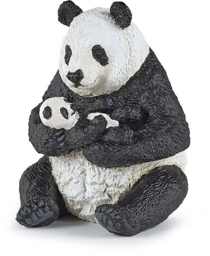 Pandamoeder met jong.
