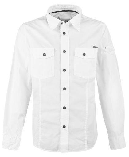 Brandit Slim Fit Shirt Overhemd wit