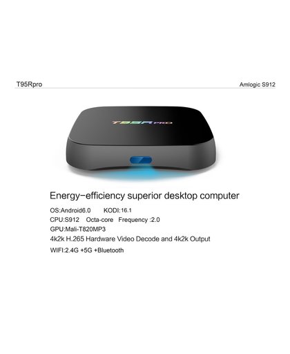 T95R PRO Android TV Box 2/16 GB S912 – Inclusief MX3 Air Mouse