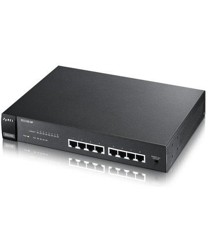 ZyXEL ES1100 Onbeheerde netwerkswitch Power over Ethernet (PoE) 1U Zwart