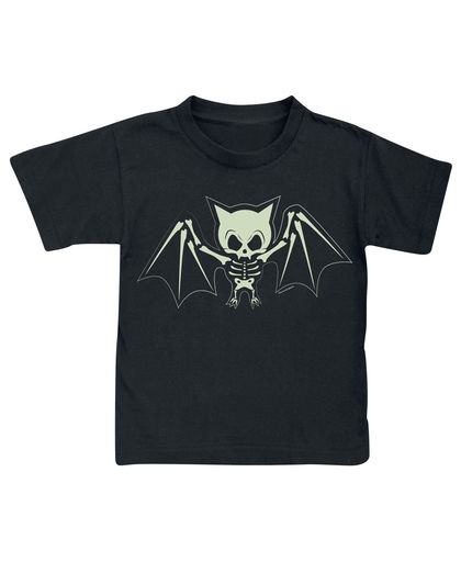 Bat Skeleton Kindershirt zwart