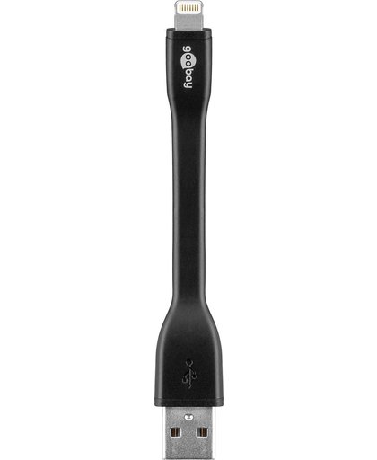 Goobay USB 2.0 A/Lightning 0.1 m 0.1m USB A Lightning Zwart mobiele telefoonkabel