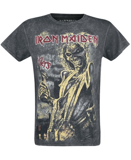 Iron Maiden Killers Vintage T-shirt zwart