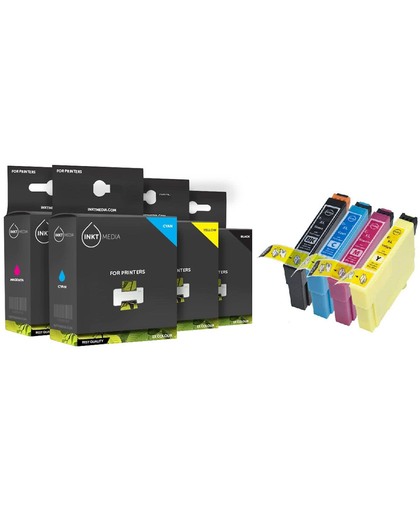 Inktmedia® - Inktcartridge - Alternatief voor de Epson 18XL T1811 T1812 T1813 T1814 T1816 multi pack set van 4 cartridges