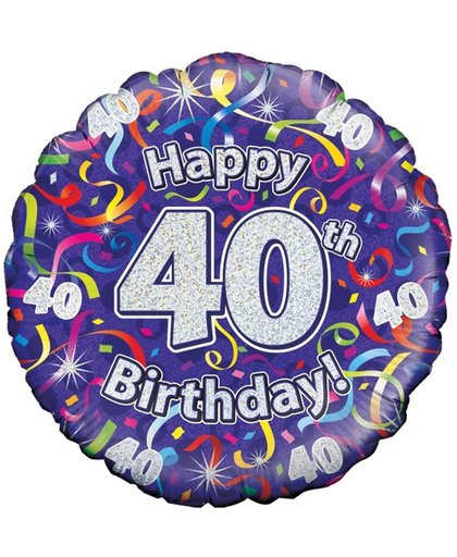 Folie ballon - Happy 40th birthday!