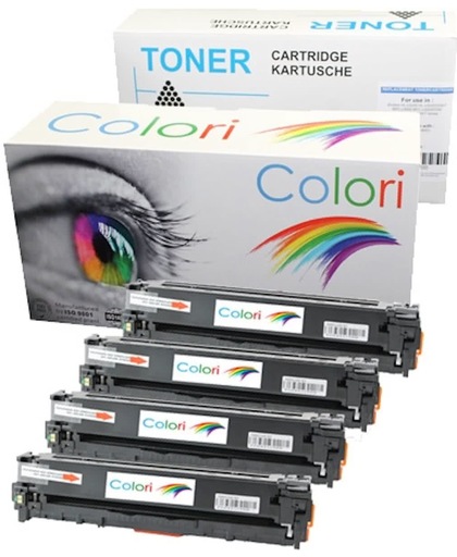 Merkloos   Inktcartridge / Alternatief voor de Set 4x  Toner voor Hp 128A Color Laserjet Cp1525