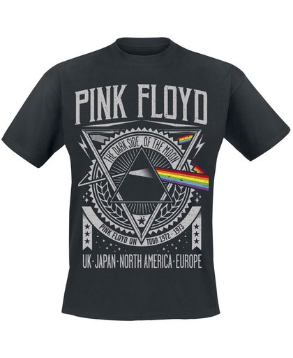 Pink Floyd Dark Side Of The Moon - Tour 1972 T-shirt zwart