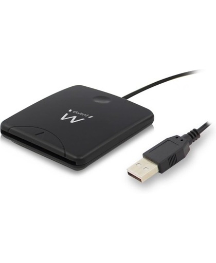 Ewent EW1052 smart card reader Zwart USB 2.0