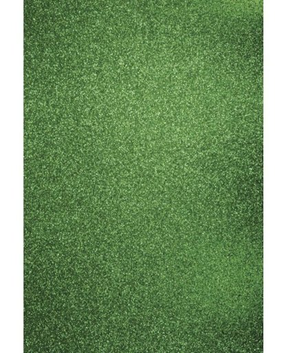 Glitterend groen hobby karton A4