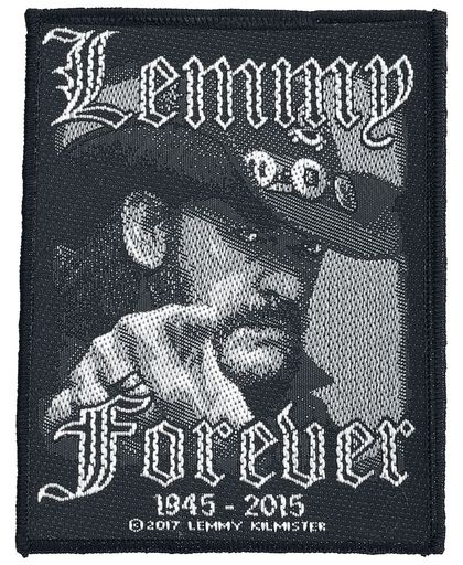 Motörhead Lemmy Kilmister - Forever Embleem zwart-wit