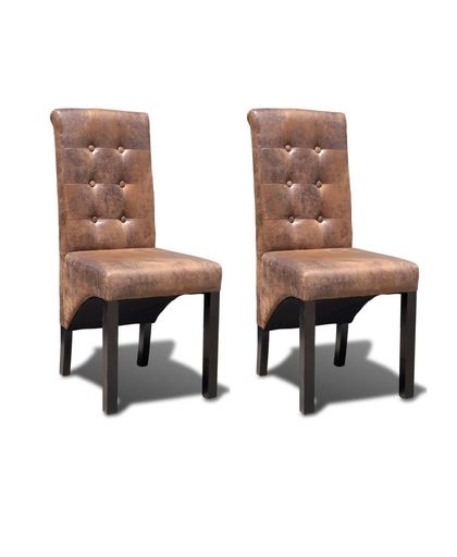 vidaXL 2 pcs Artificial Leather Dining Chair