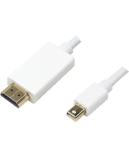 LogiLink Mini Display Port naar HDMI kabel, wit, 2m