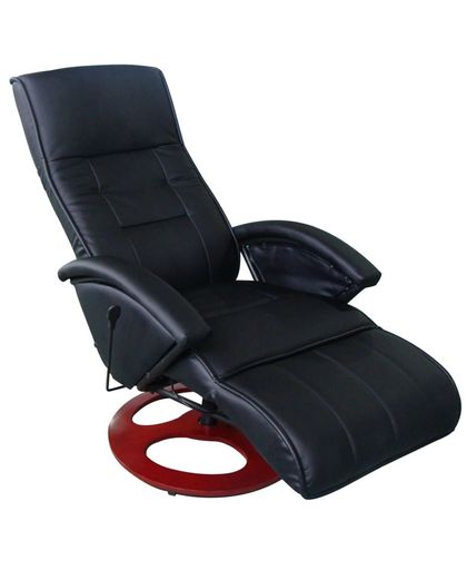 vidaXL Electric Artificial Leather Massage Chair Black