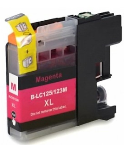 inkt cartridge voor Brother LC 985 magenta  wit Label|Toners-en-inkt
