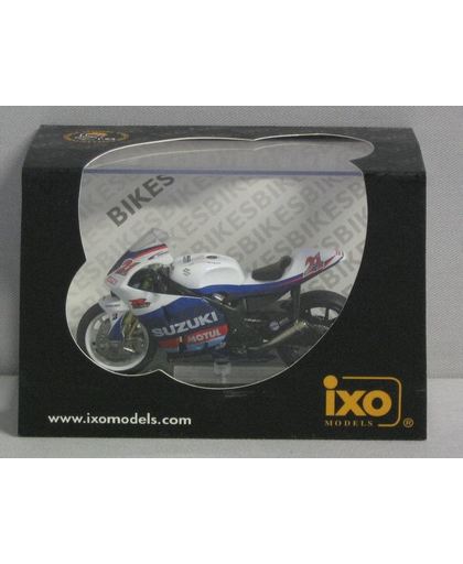 Suzuki GSV-R 'J Hopkins' 2005  1:24 IXO Models Wit / Blauw RAB100