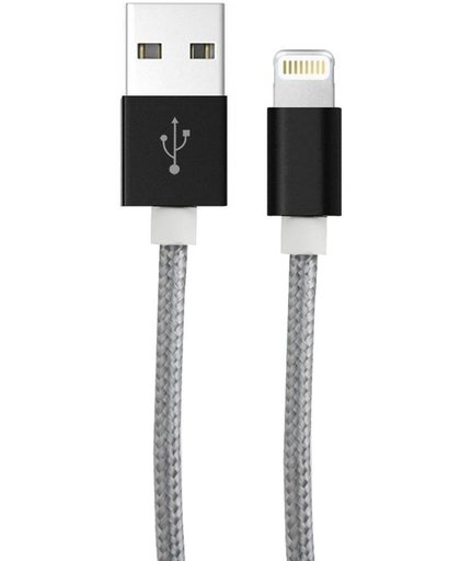 PREMIUM Nylon Lightning-USB naar USB Kabel / Extra Sterk / Nylon / Kabel / Circa 1 Meter
