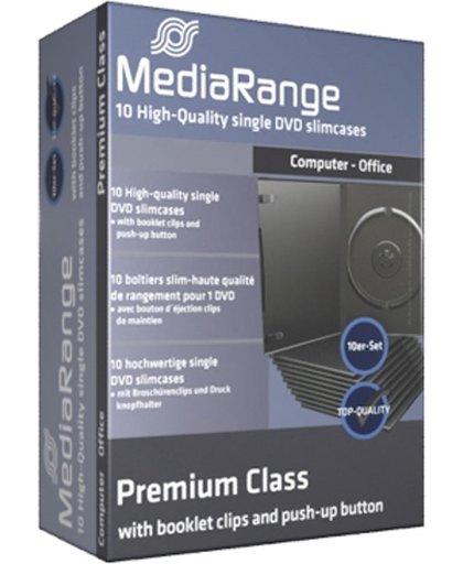 MediaRange DVD-Videobox slimline 7mm zwart 10 stuks