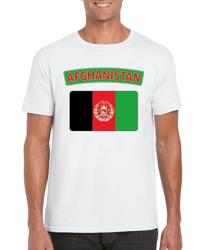 Afghanistan t-shirt met Afghaanse vlag wit heren S
