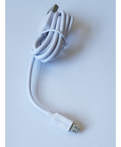 Olesit K102 Micro USB Kabel 1 Meter Laadsnoer Oplaadkabel voor de Samsung Modellen - Wit