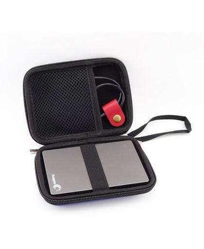 Harde Schijf Hard Cover Tas - Externe HDD / SDD Hoes - Harddisk Beschermhoes Carry Case - 2.5 Inch Zwart
