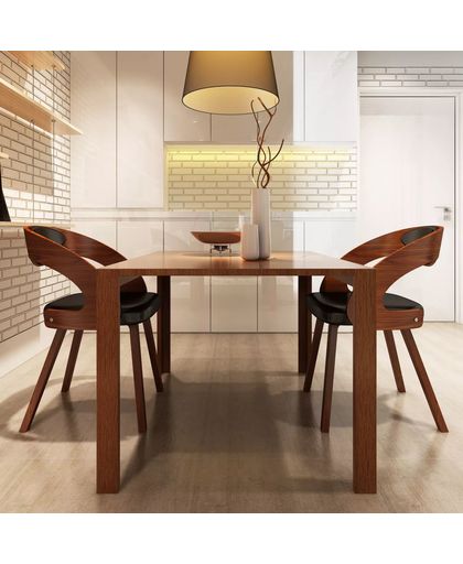 vidaXL Dining Chairs 2 pcs with Bentwood Frame