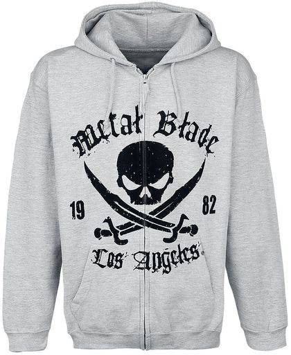Metal Blade Pirate Logo Vest met capuchon grijs