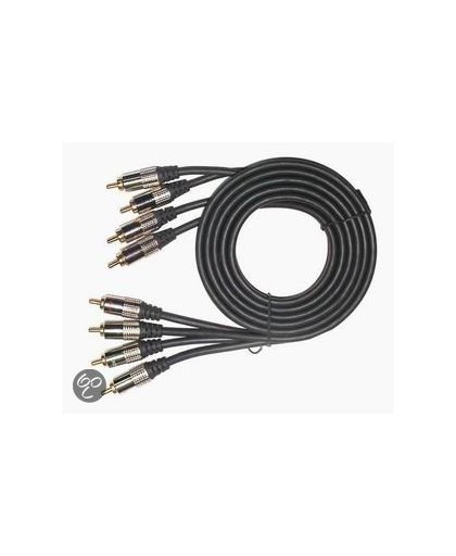 4x RCA to 4x RCA 1.8m cable gold-platedconnectors. blister packing