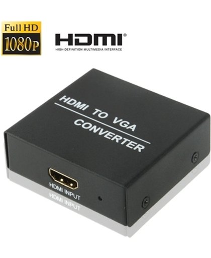 Full HD 1080P HDMI naar VGA omvormer voor HD DVD, PC, Projector Input (zwart)