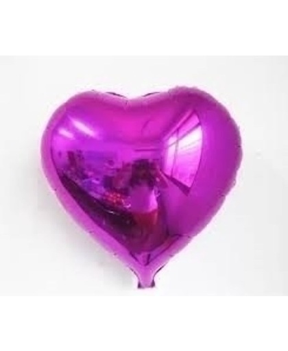 45 cm paarse hartvormige folie ballon van hoge kwaliteit