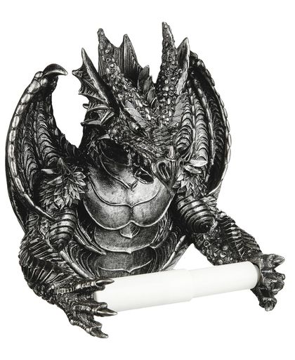 Nemesis Now Dragon TP Holder Toiletrolhouder donkergrijs