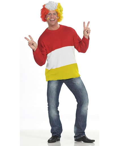 Carnaval Sweater rood-wit-geel