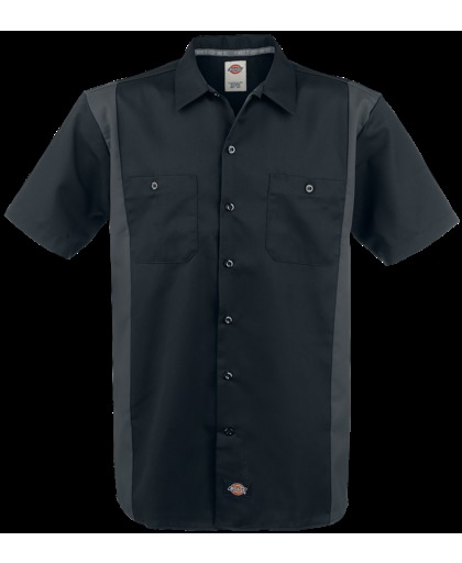 Dickies Two Tone Work Shirt Overhemd zwart-grijs