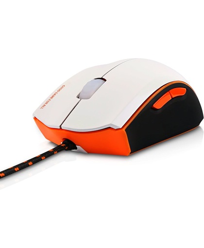 V7 GM120-2E USB Optisch 4000DPI Rechtshandig Zwart, Oranje, Wit muis