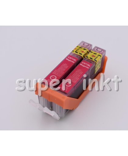 " 1+1 Gratis" | Super inkt huismerk|Canon CLI-571M XL(transparent)|11ml