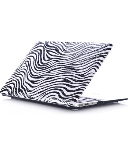 Macbook Case voor Macbook Air 11 inch - Laptoptas - Hard Case - Zebra