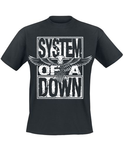System Of A Down Stacked Eagle T-shirt zwart