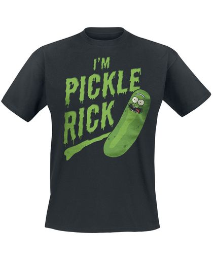 Rick And Morty Pickle Rick T-shirt zwart