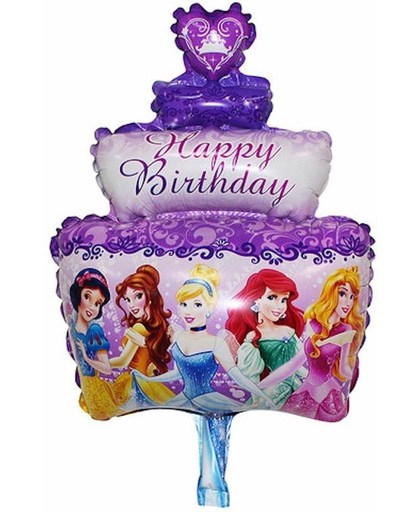 Grote happy birthday prinsessentaart ballon 50 cm