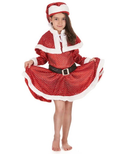 Kerstmis kerstvrouw kostuum voor meisjes - Kinderkostuums - 116/128