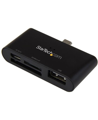 StarTech.com On-the-Go USB-kaartlezer voor mobiele apparaten ondersteunt SD- &amp; Micro SD-kaarten geheugenkaartlezer