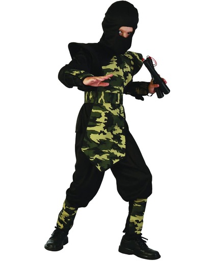 Ninja militair pak voor jongens - Verkleedkleding - 128/134