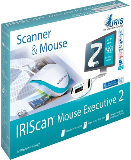 I.R.I.S. IRISCan Mouse 2 Mouse scanner 300 x 300DPI A3 Zwart, Blauw