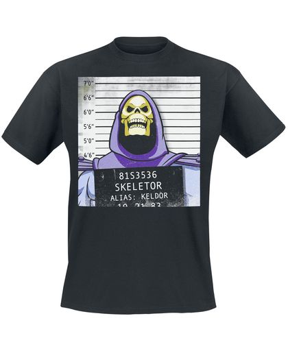 Masters Of The Universe Skeletor Mug Shot T-shirt zwart