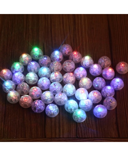 Lichtgevende LED Balonnen Licht Lampjes - Rood/Groen/Blauw Ballon Verlichting - 20X