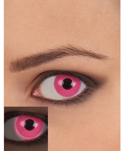 Roze UV contactlenzen voor volwassenen - Schmink - One size