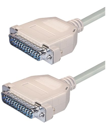 Transmedia 25p SUB-D (m) - 25p SUB-D (m) kabel / printer <gt/> serial COM port - 1,8 meter