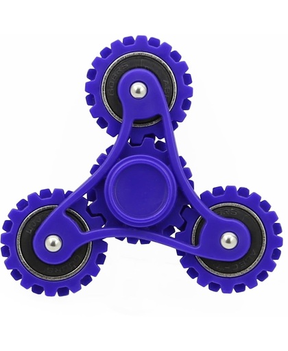 Wheel Gears Fidget Spinner Toy Stress rooducer Anti-Anxiety Toy voor Children en Adults, 4 Minutes Rotation Time,  Small Steel Beads Bearing + ABS materiaal(donker blauw)