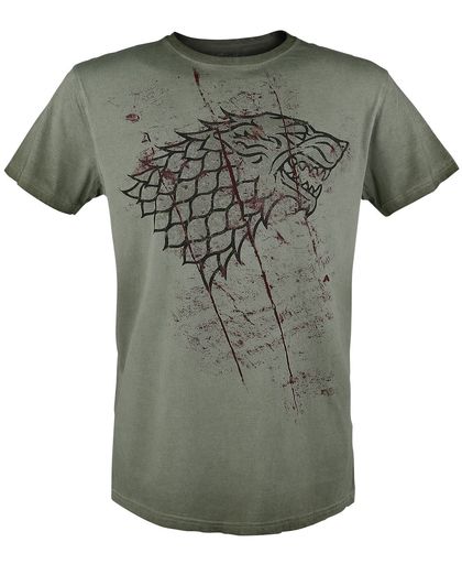 Game of Thrones Stark Slashed Sigil T-shirt olijf