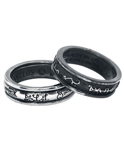 Alchemy Gothic Demons and Angels Ring standaard