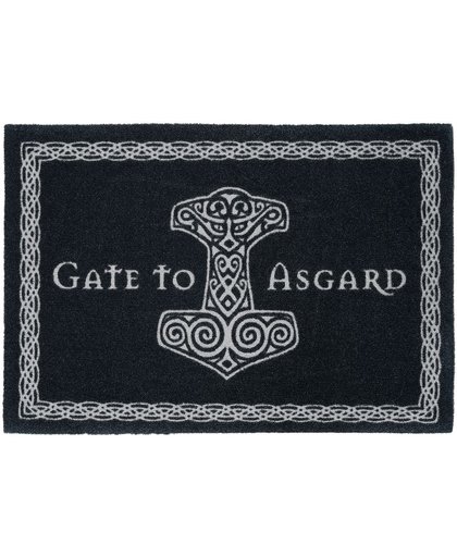 Gate To Asgard Deurmat zwart-wit